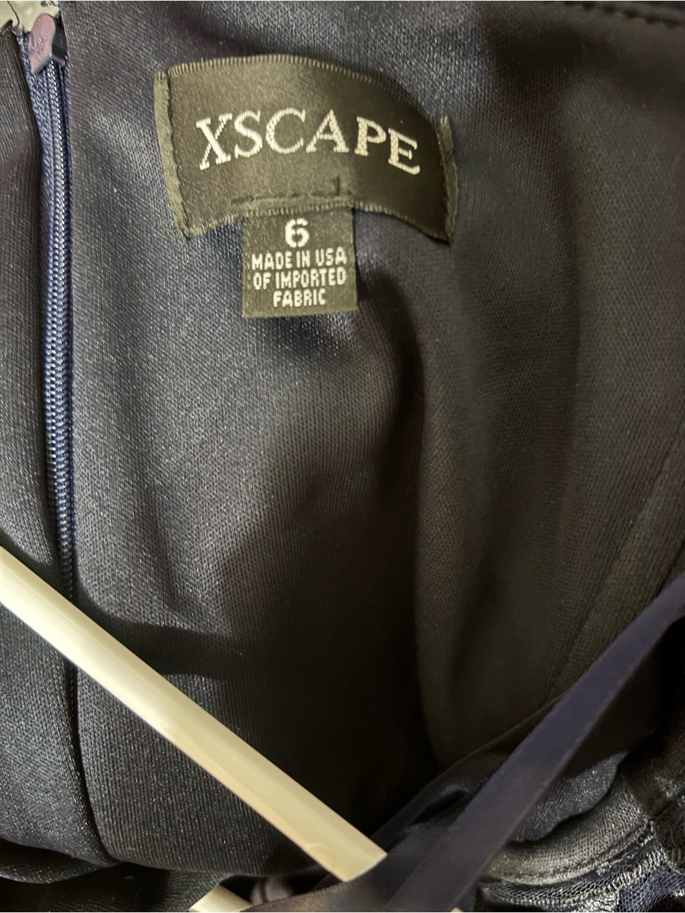 Xscape Navy Evening Dress - Picture 3 of 3